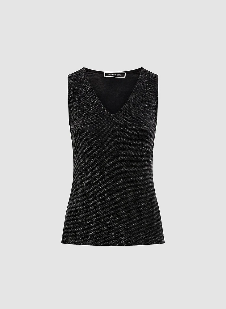 Metallic Sleeveless Top