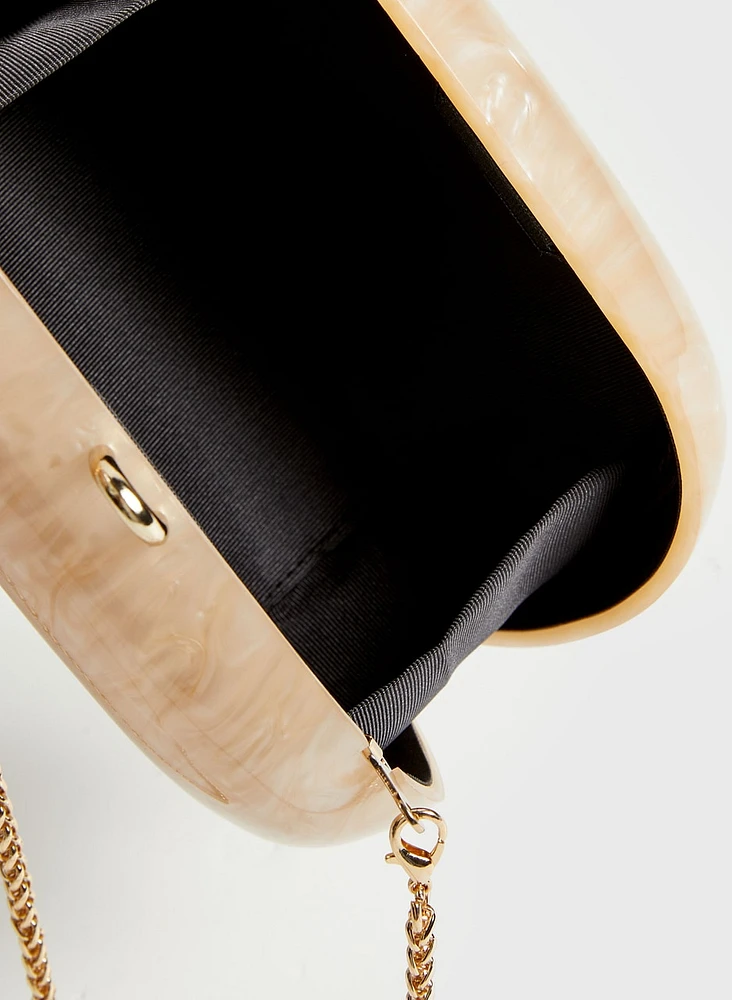 Pochette ovale et nacrée