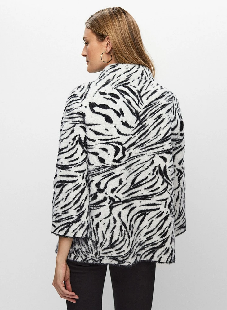 Joseph Ribkoff - Plush Zebra Motif Jacket