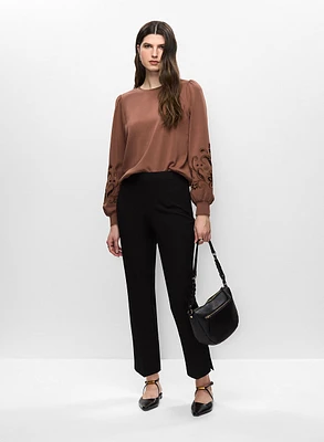 Haut à applique et pantalon Amber
