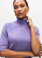 Elbow Sleeve Turtleneck Sweater