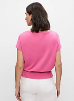 T-shirt à taille smockée