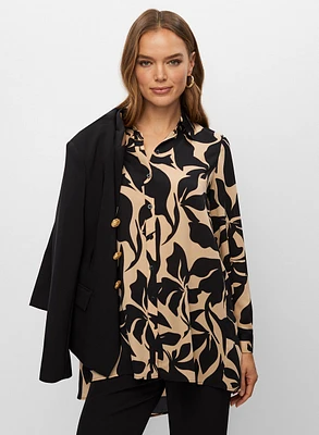 Abstract Floral Motif Tunic