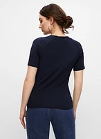 T-shirt à motif pois thermocollés