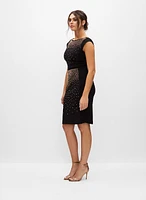 Joseph Ribkoff - Cap Sleeve Rhinestone Detail Dress