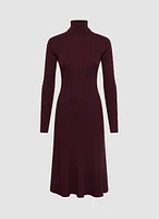 Stud Detail Turtleneck Dress