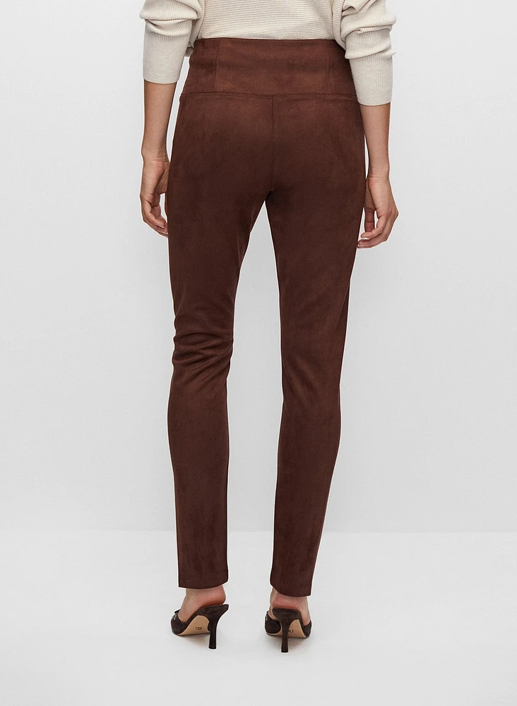 Legging à enfiler en faux suède