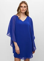 Robe à cape superposée et perles