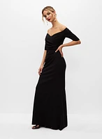 Off-the-Shoulder Sweetheart Neck Gown