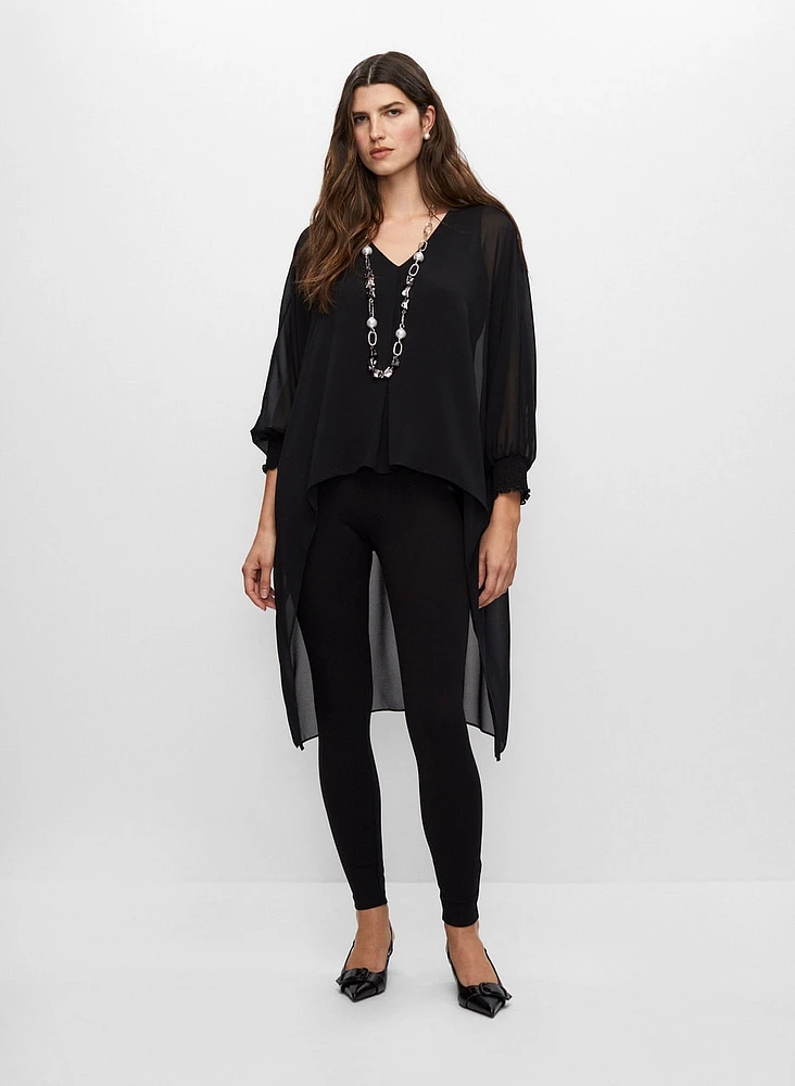 High-Low Chiffon Tunic