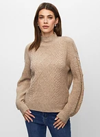 Pearl Embellished Rib Knit Sweater