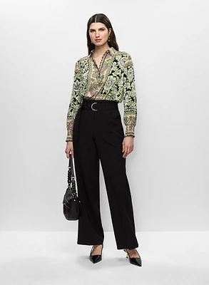 Haut à motif cachemire et pantalon large