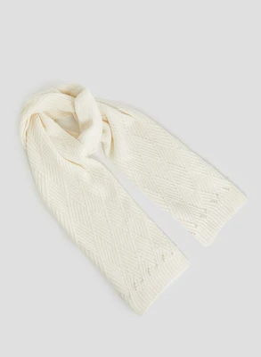 Écharpe à motif Argyle et perles