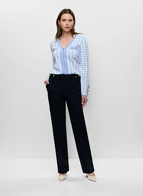Cardigan pied-de-poule et pantalon Lauren