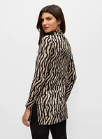 Tunique en jacquard à motif animalier