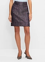 Boucle Wool-Blend Pencil Skirt