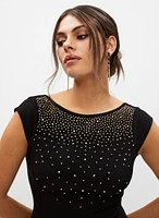 Joseph Ribkoff - Cap Sleeve Rhinestone Detail Dress