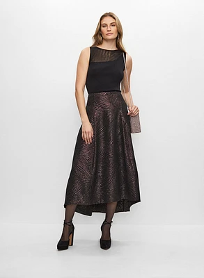 Camisole illusion et jupe asymétrique