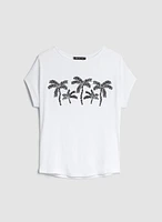 Palm Tree Print Tee