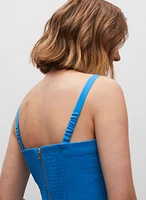 Robe ajustée et évasée à bretelles minces
