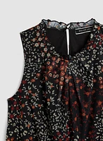 Sleeveless Floral Print Top