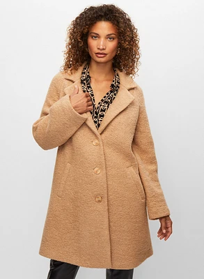 Manteau texturé en mélange de laine