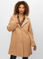 Manteau texturé en mélange de laine