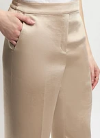 Pantalon droit en satin