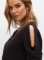 Robe scintillante à épaules dénudées