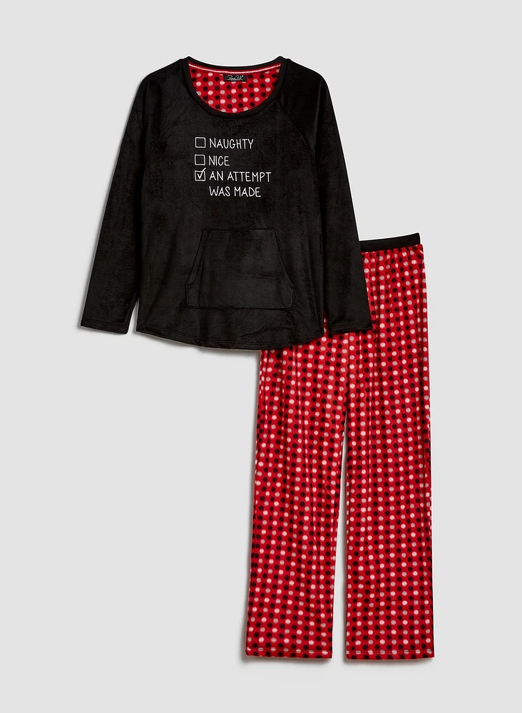 Text Print Pyjama Set