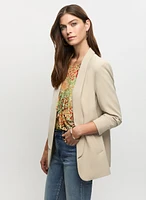 Veste à col châle et manches 3/4