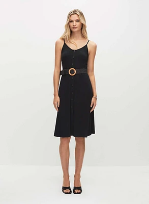 Robe de jour à bretelles avec ceinture