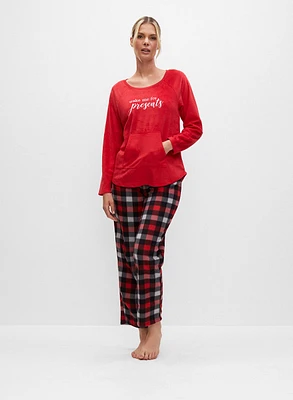 Text Print Pyjama Set