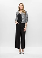 Cardigan en tweed et pantalon jambe large