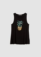Sequin Pineapple Detail Cami