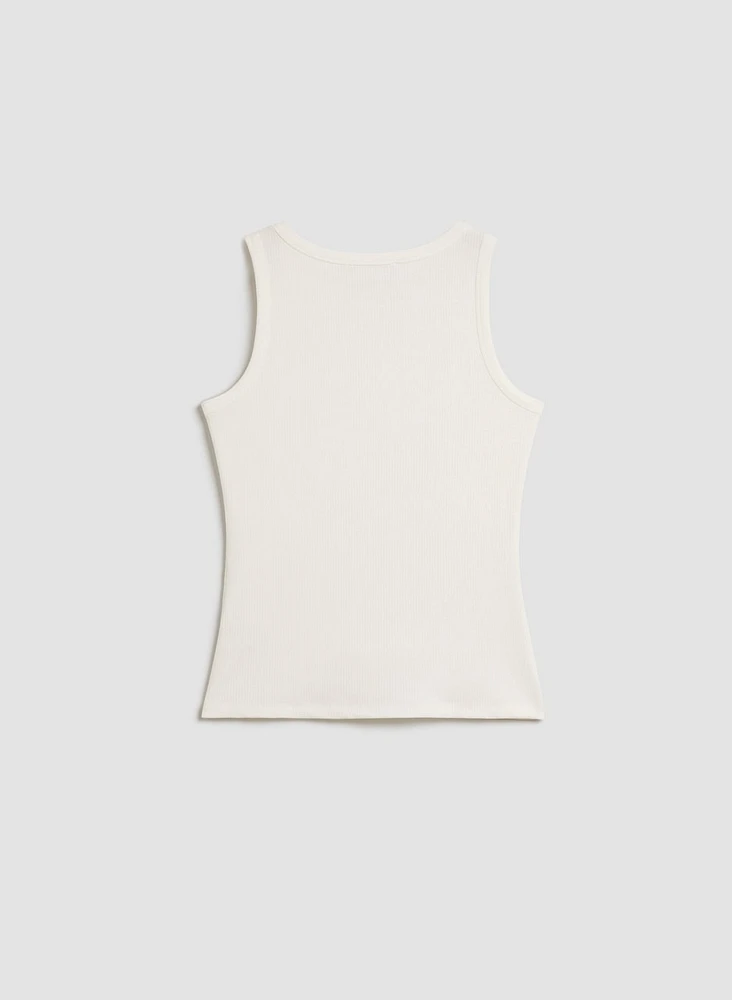 Camisole en maille côtelée