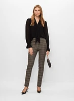 Amber Slim Leg Plaid Pants