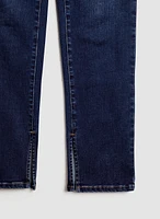 Slit Hem Straight Leg Jeans