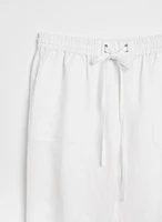 Linen Jogger Capris