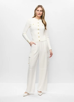 Pull à boutons et pantalon cargo