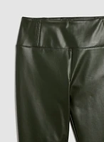 Pantalon à jambe étroite en cuir végane