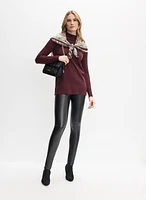 Vegan Leather Slim Leg Pants