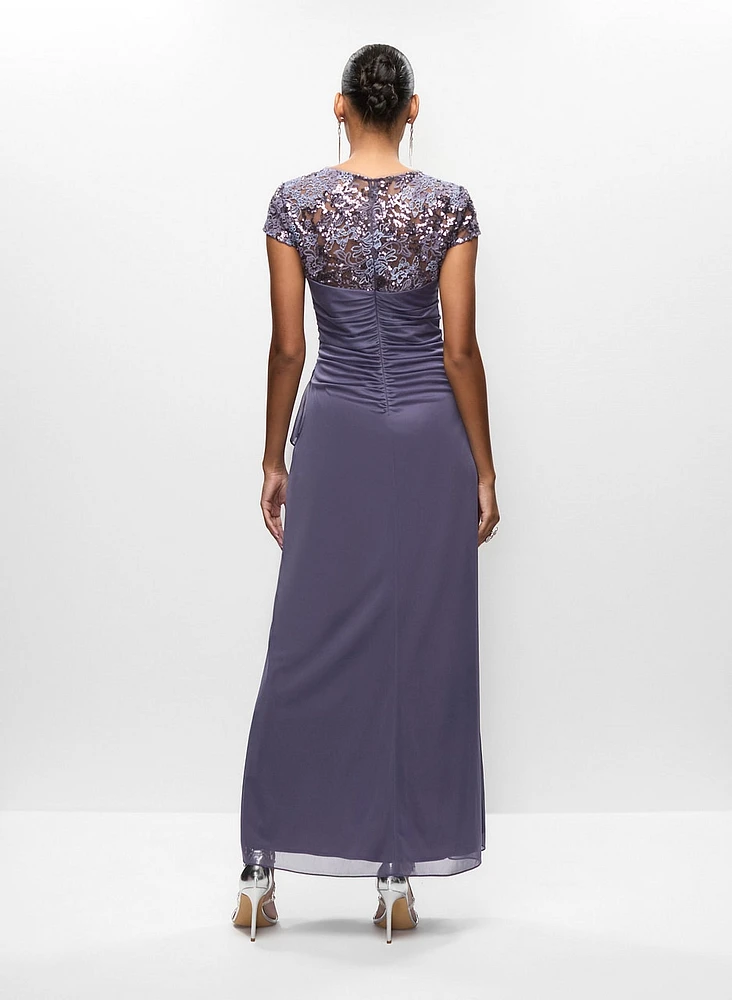 Embroidered Lace Gown