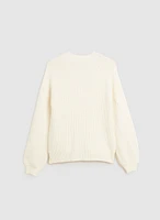 Diamond Rib Knit Pullover Sweater