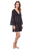 Ruffled Mesh Cover-Up