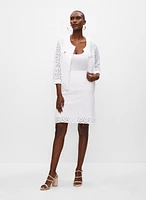 Veste à manches 3/4 motifs en dentelle