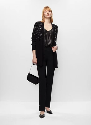 Cardigan à perle et pantalon à jambe étroite