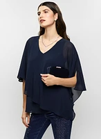 Layered Effect Asymmetric Blouse