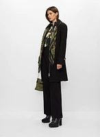 Zip Front Wool Blend Coat