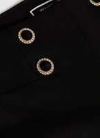 Jewel Button Pull-On Pants